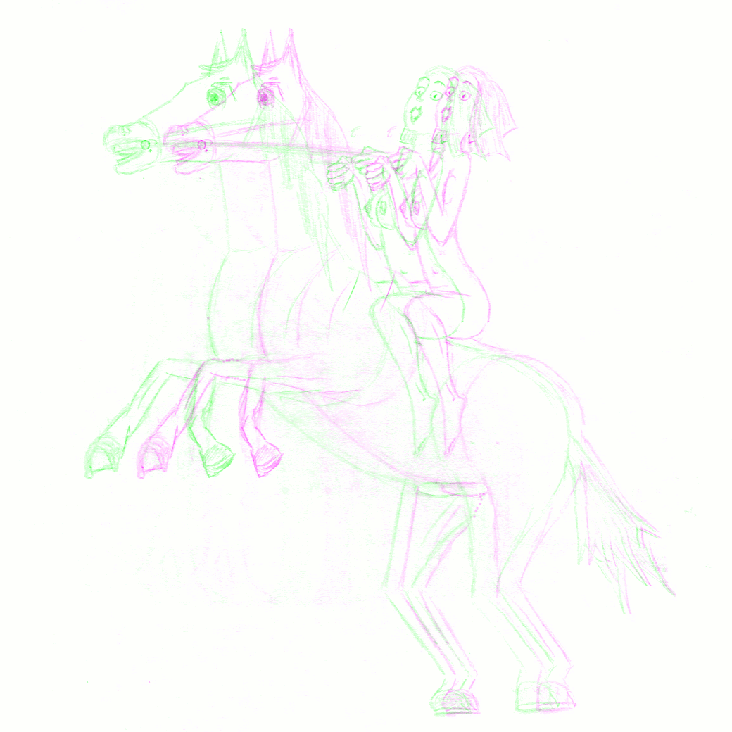 Cheval et Cavalire 3D - Lunettes 3D